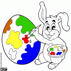 Oncoloring Easter eggs 1
