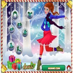 Ice skating beauty dressup